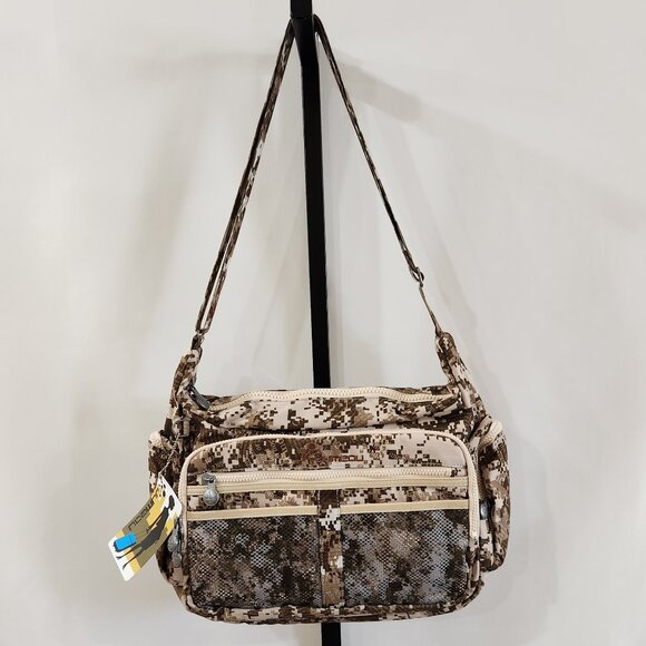 Jumeau Commando Collection Ranger Digital Camo Print Brown Tan Travel Bag - Picture 1 of 16